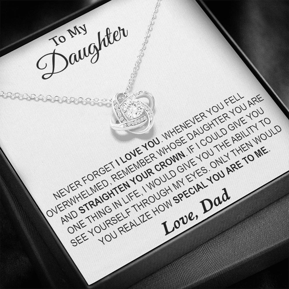 To My Daughter Necklace, Father to Daughter Gift, Birthday Gift To Daughter From Dad