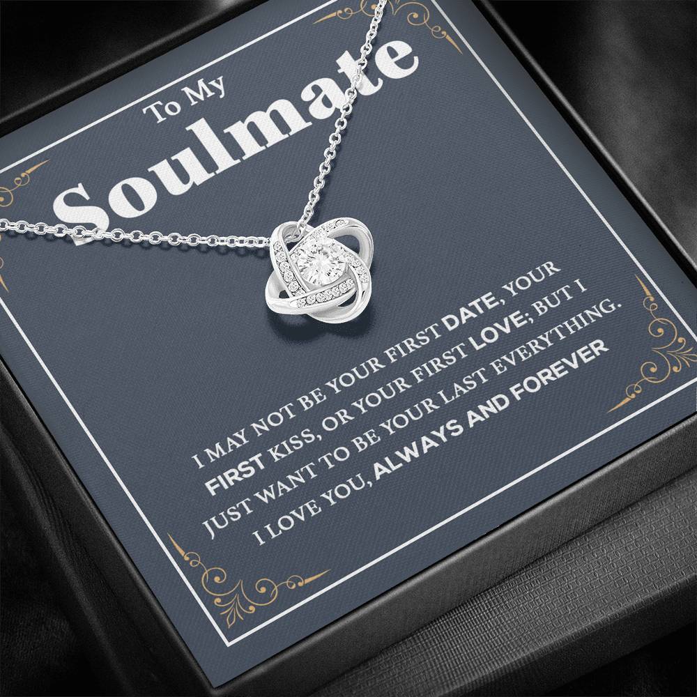 To My Soulmate Necklace, Gift For Wife Girlfriend From Husband, Birthday Gift