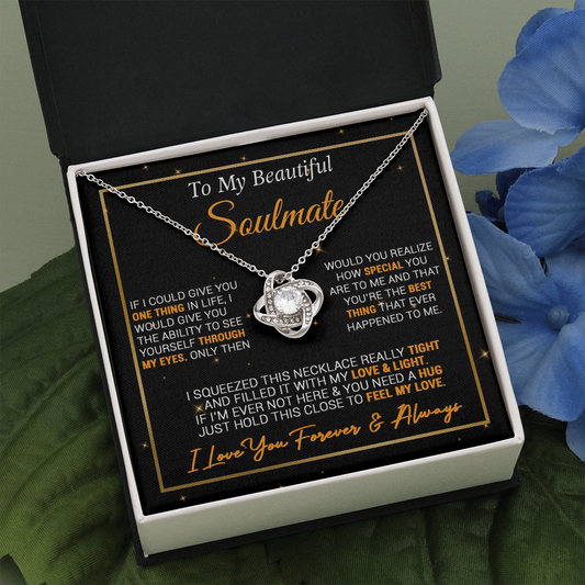 To My Soulmate Necklace Valentine Gift For Girlfriend Wife, Valentines Day
