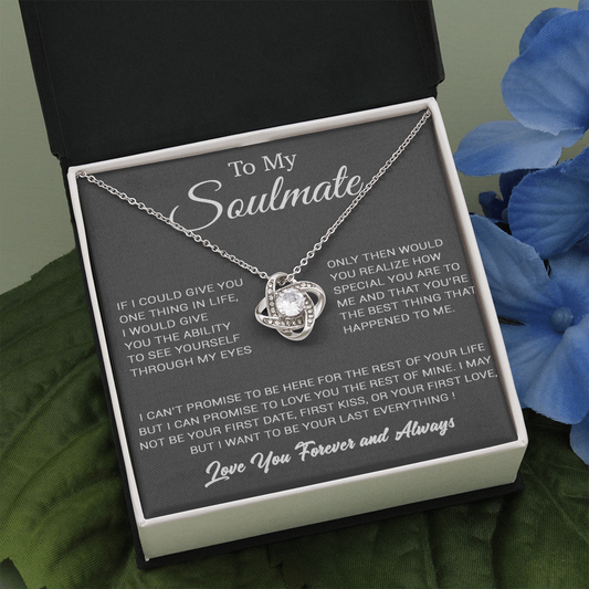 To My Soulmate Necklace, Gift For Wife Girlfriend From Husband, Valentines Day