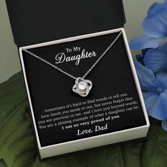 To My Daughter Necklace, Gift for Daughter from Dad, Birthday Gifts