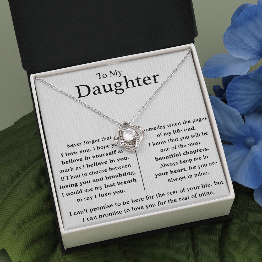 To My Daughter Necklace, Gift For Daughter From Mom, Daughter Mother Necklace