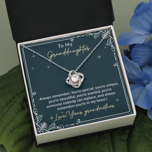 To My Granddaughter Necklace, Birthday Gift For Granddaughter, Birthday Gifts