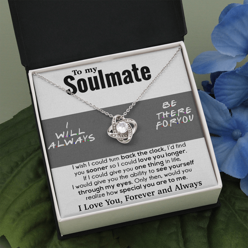 To My Soulmate Necklace Engagement Anniversary Gift for Her Birthday