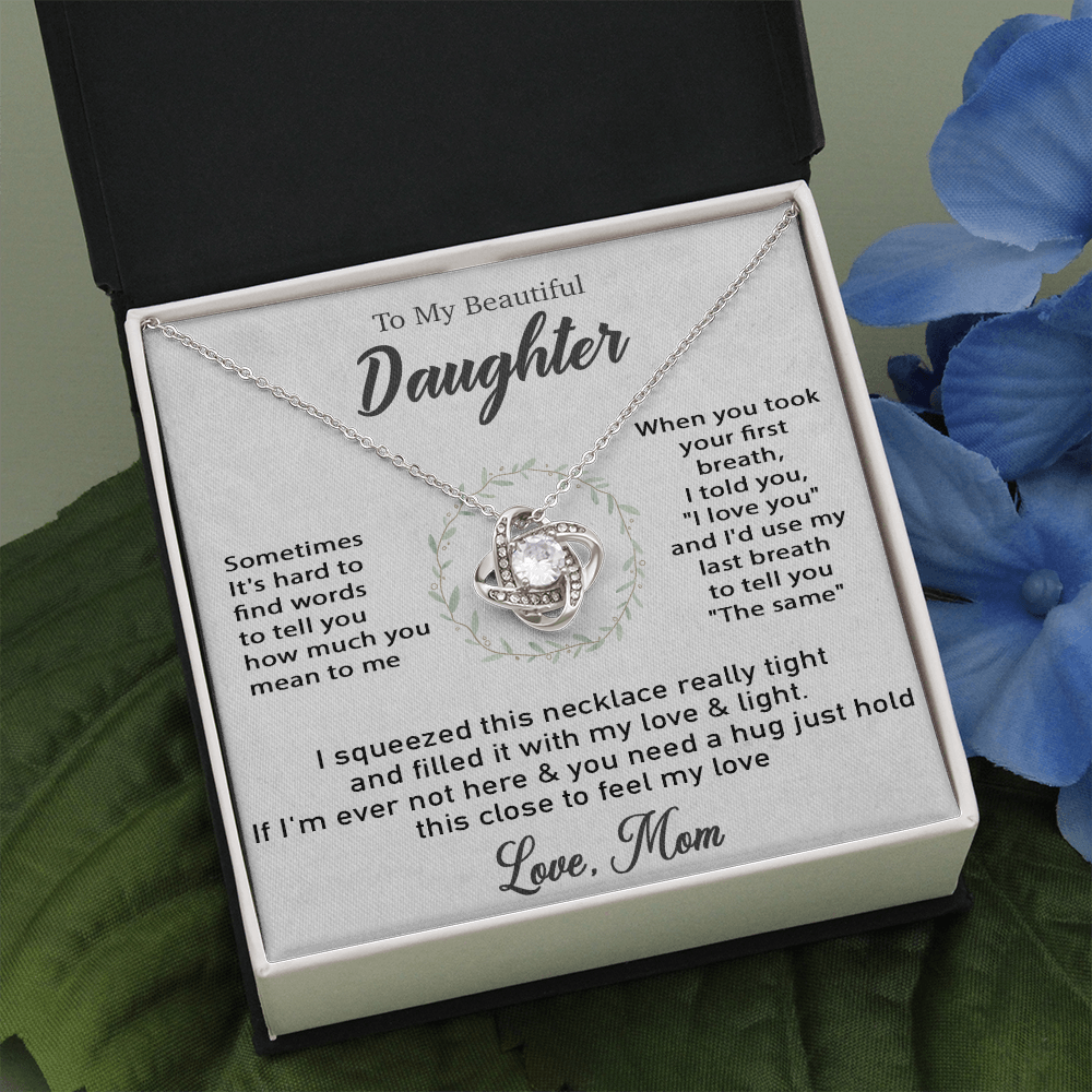 To My Daughter Necklace, Gift For Daughter From Mom, Daughter Mother Necklace