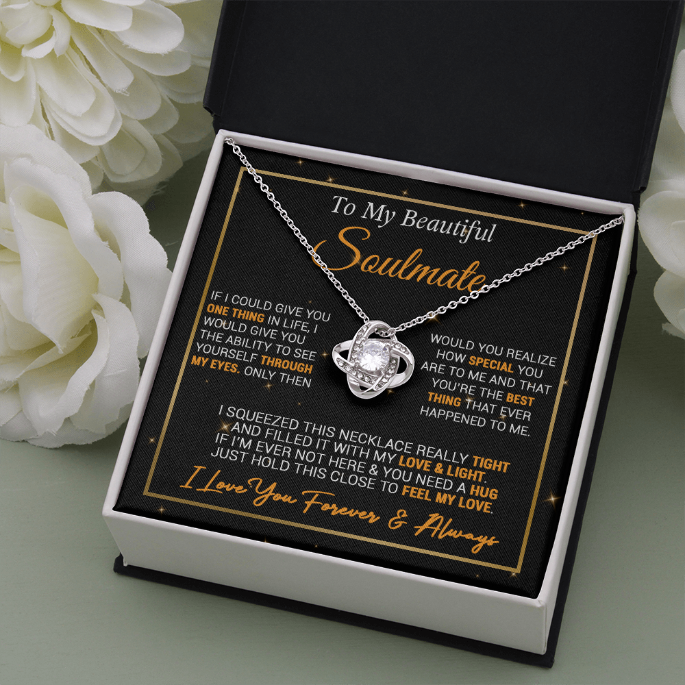 To My Soulmate Necklace Valentine Gift For Girlfriend Wife, Valentines Day