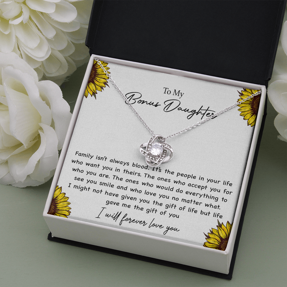 To my Bonus Daughter Necklace, Bonus Daughter, Step Daughter Gift
