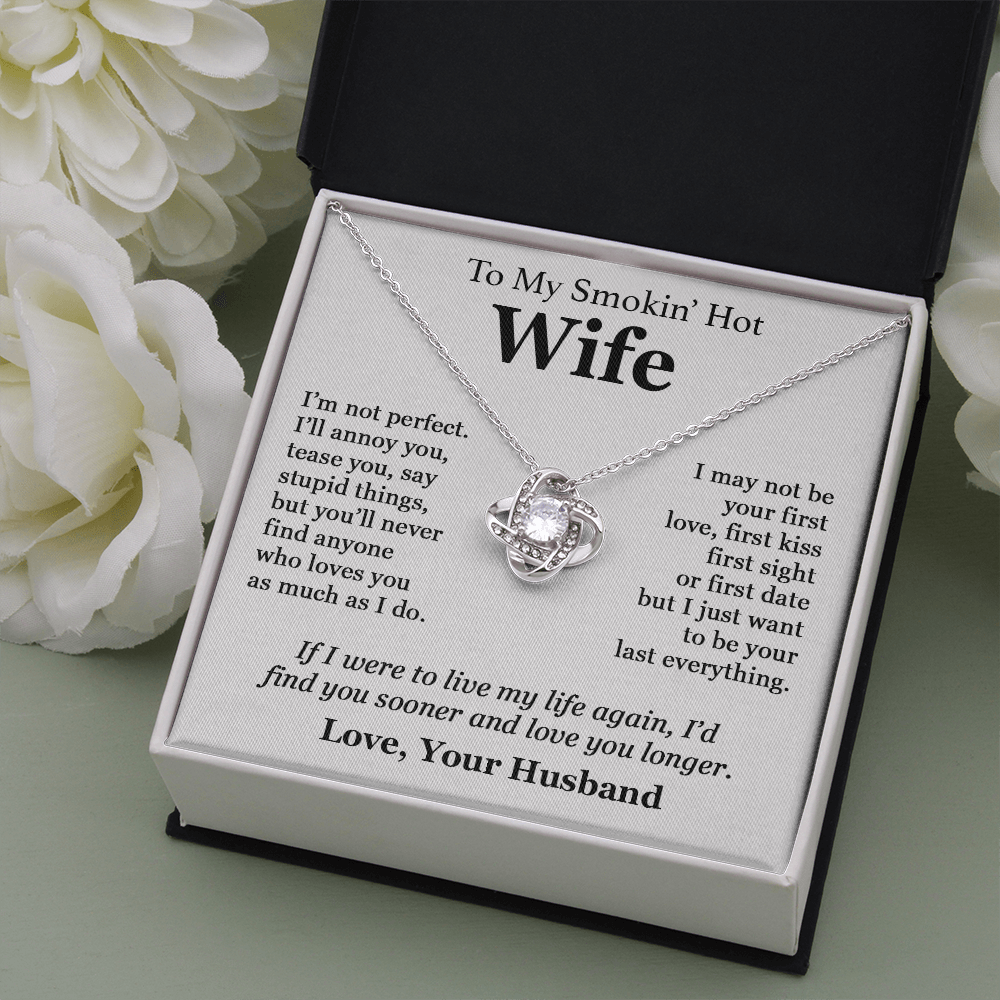 To My Smokin' Hot Wife Necklace Engagement Anniversary Gift for Her Birthday
