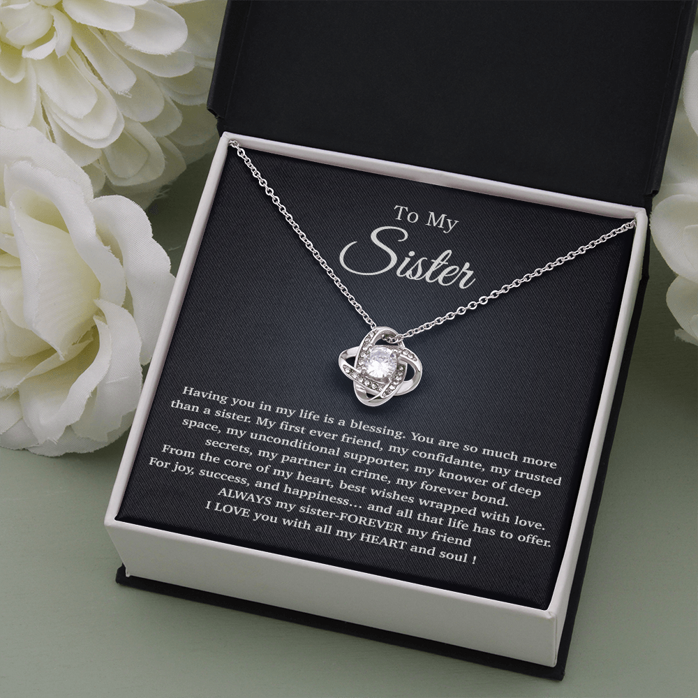To My Sister Necklace, Birthday Gift For Little Sister, Birthday Gift