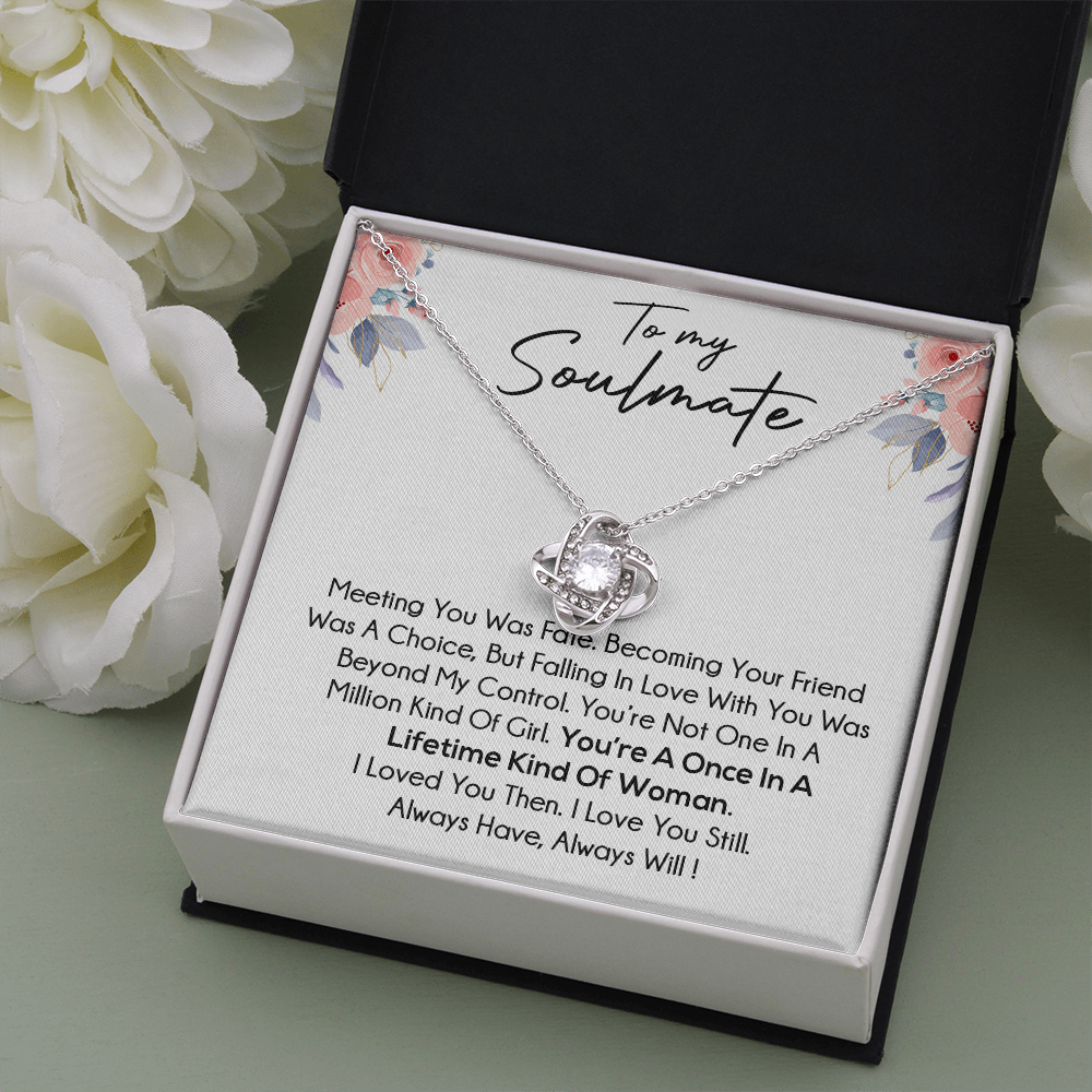 To My Soulmate Necklace Engagement Anniversary Gift for Her Birthday