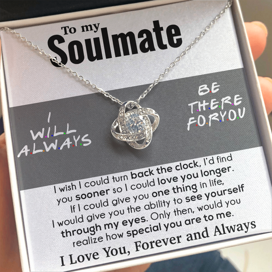 To My Soulmate Necklace Engagement Anniversary Gift for Her Birthday