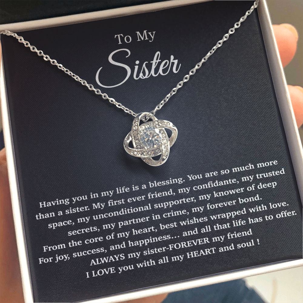 To My Sister Necklace, Birthday Gift For Little Sister, Birthday Gift