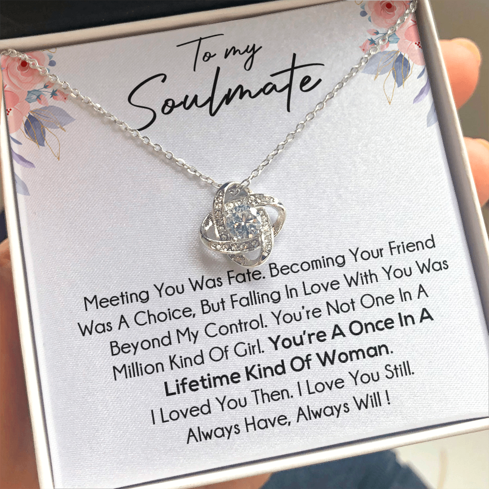 To My Soulmate Necklace Engagement Anniversary Gift for Her Birthday