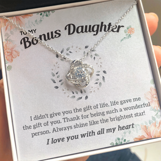 To my Bonus Daughter Necklace, Bonus Daughter, Step Daughter Gift