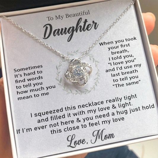 To My Daughter Necklace, Gift For Daughter From Mom, Daughter Mother Necklace