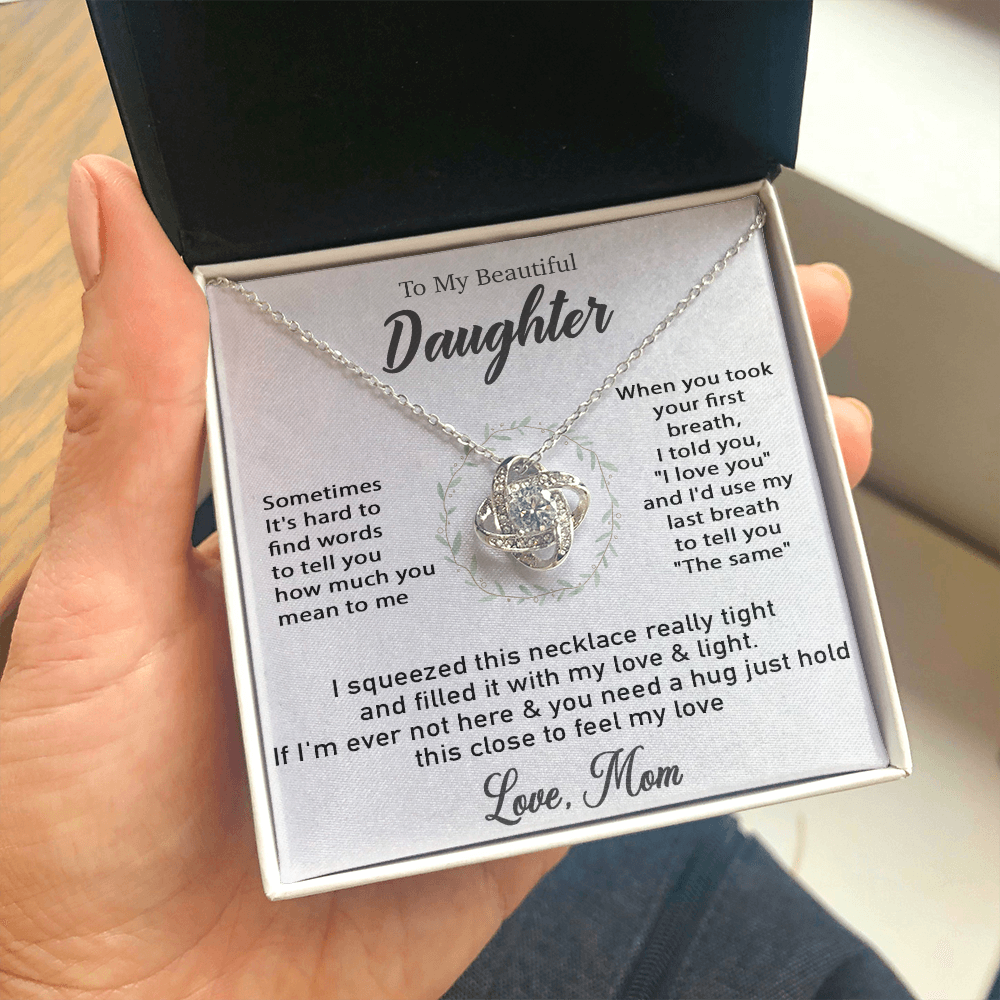 To My Daughter Necklace, Gift For Daughter From Mom, Daughter Mother Necklace