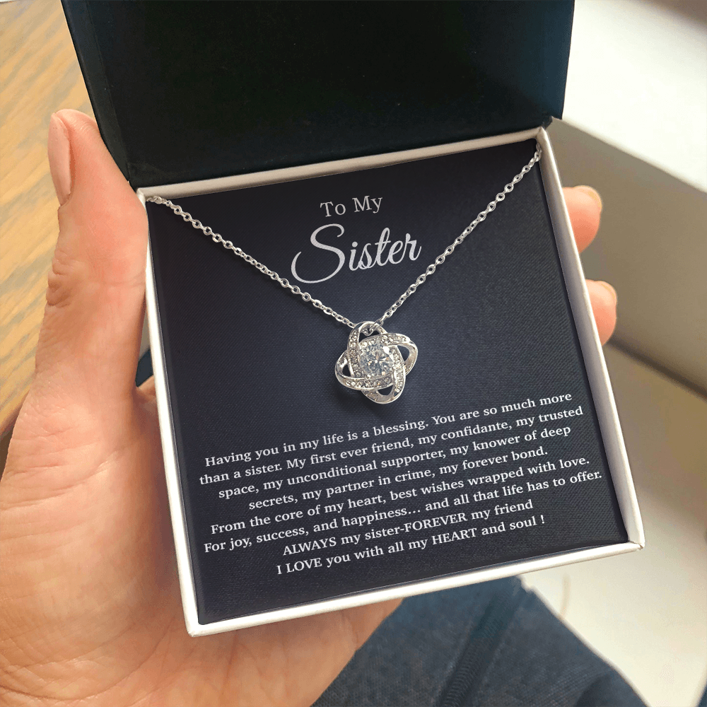 To My Sister Necklace, Birthday Gift For Little Sister, Birthday Gift