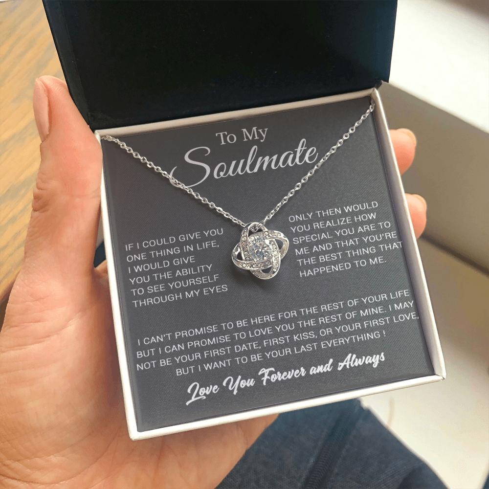 To My Soulmate Necklace, Gift For Wife Girlfriend From Husband, Valentines Day