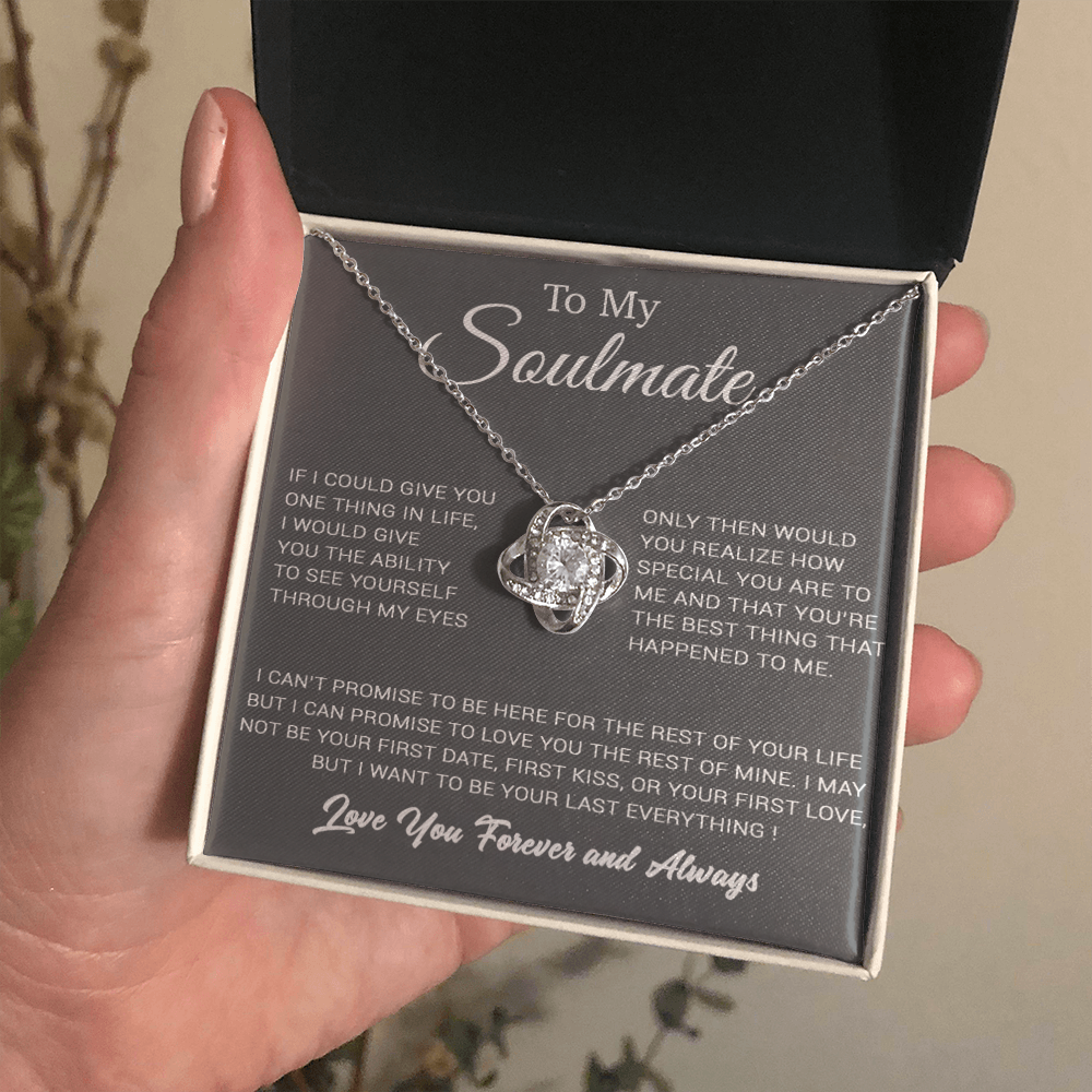 To My Soulmate Necklace, Gift For Wife Girlfriend From Husband, Valentines Day