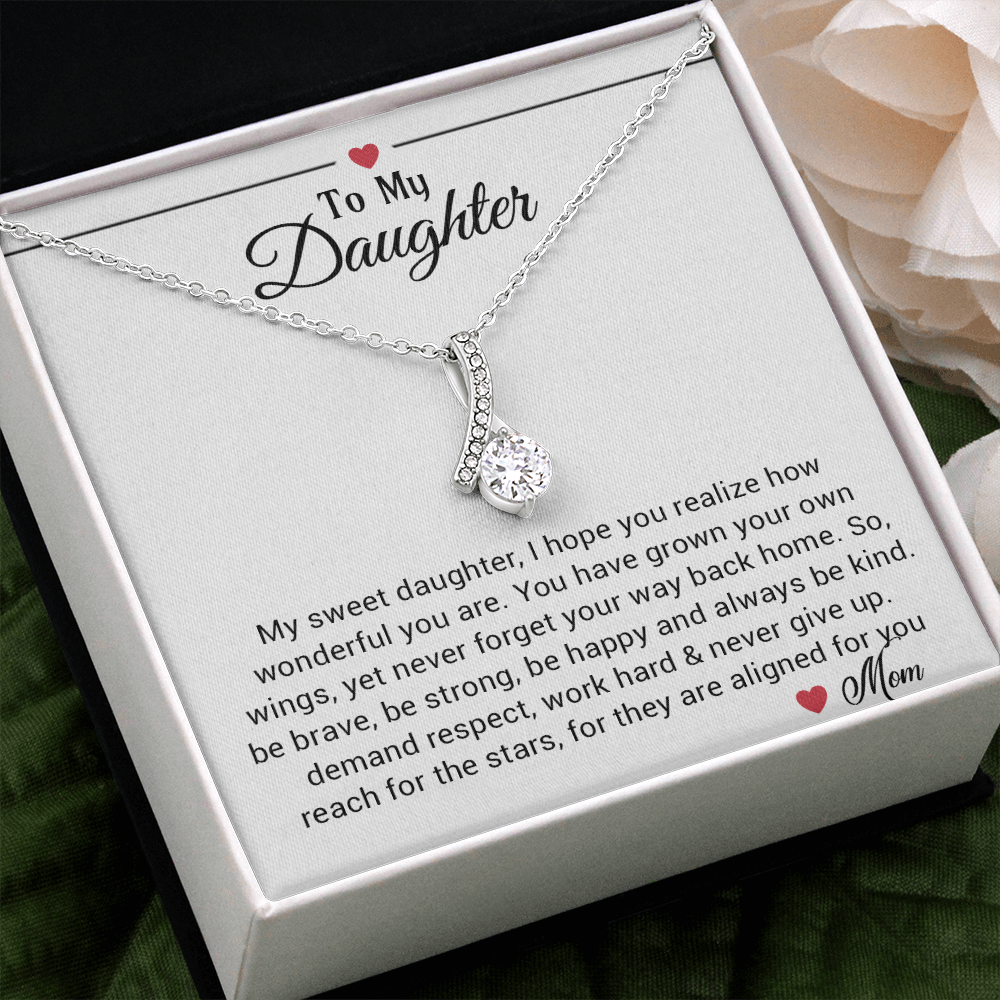 To My Daughter Necklace, Daughters Birthday, Gift For Daughter From Mom