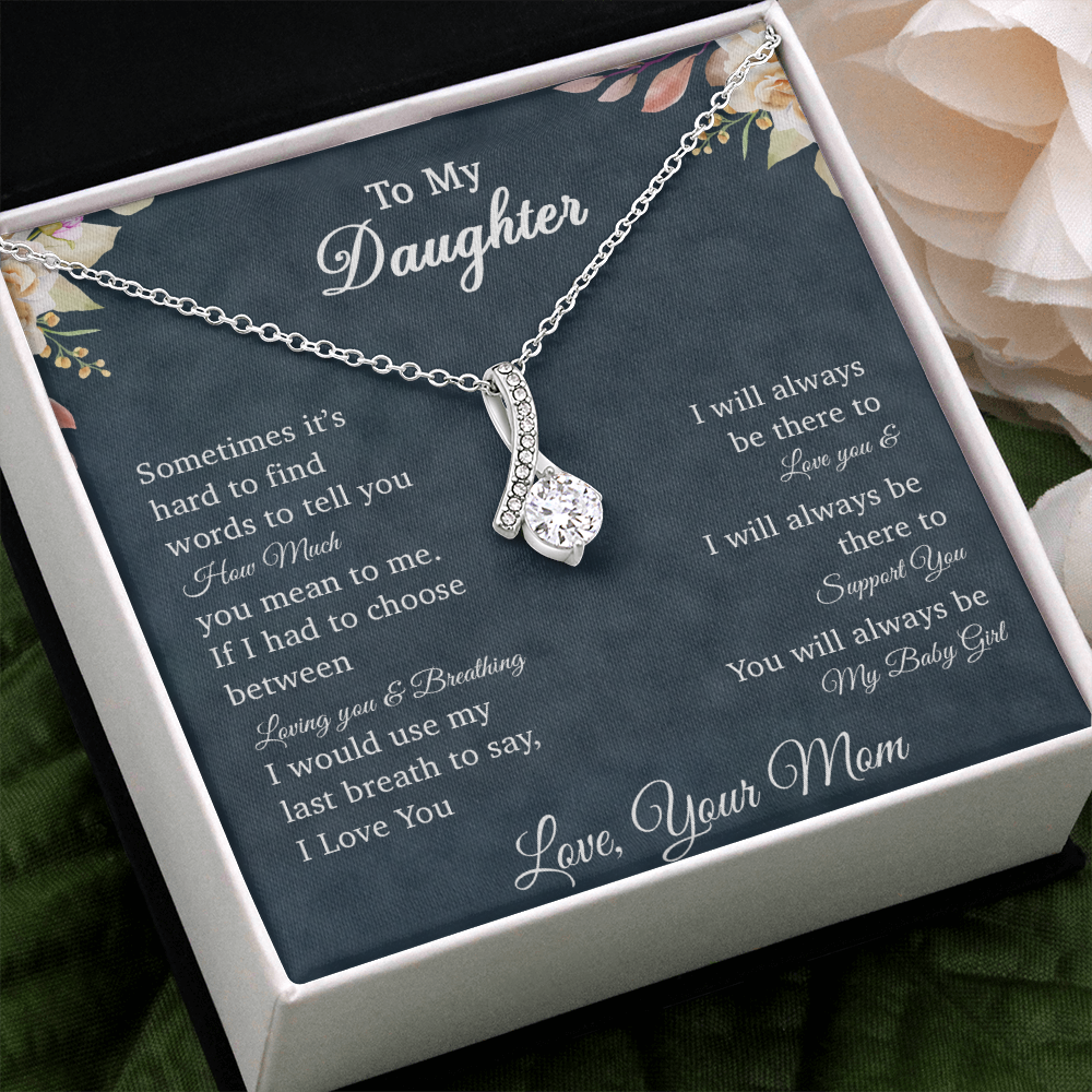 To My Daughter Necklace, Gift for Daughter from Mom, Birthday Gifts