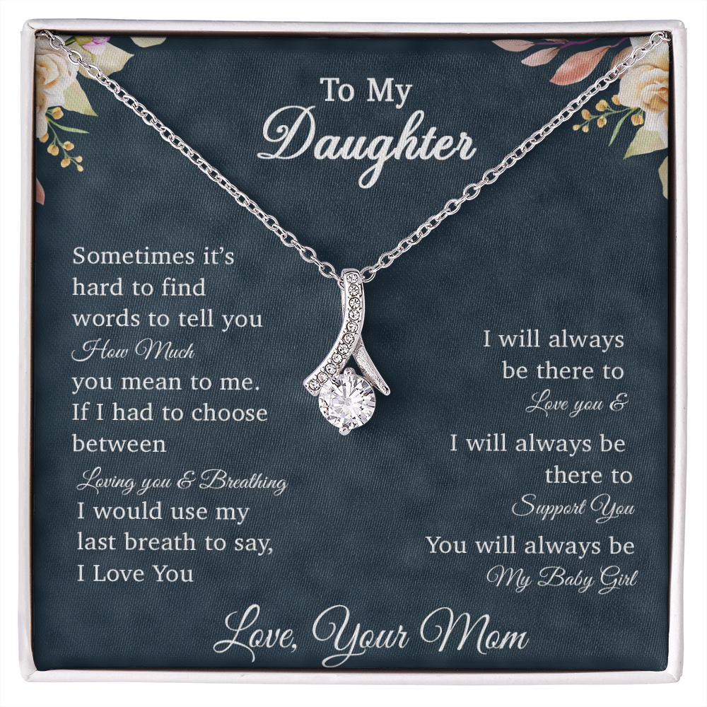 To My Daughter Necklace, Gift for Daughter from Mom, Birthday Gifts