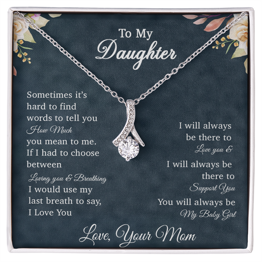 To My Daughter Necklace, Gift for Daughter from Mom, Birthday Gifts