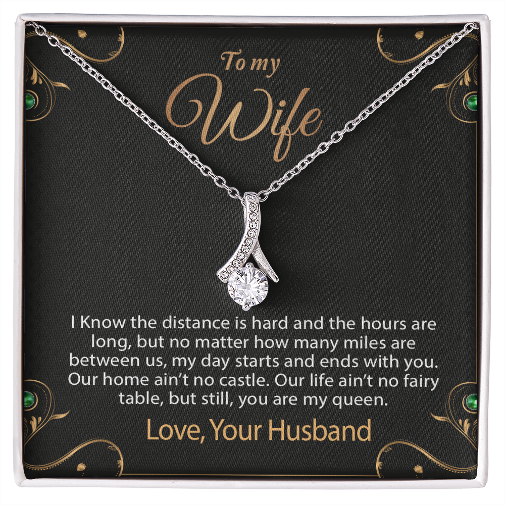 To My Wife Necklace, Wife Necklace Gift, Anniversary Gift For Wife,Gift for Wife
