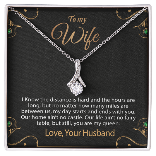 To My Wife Necklace, Wife Necklace Gift, Anniversary Gift For Wife,Gift for Wife