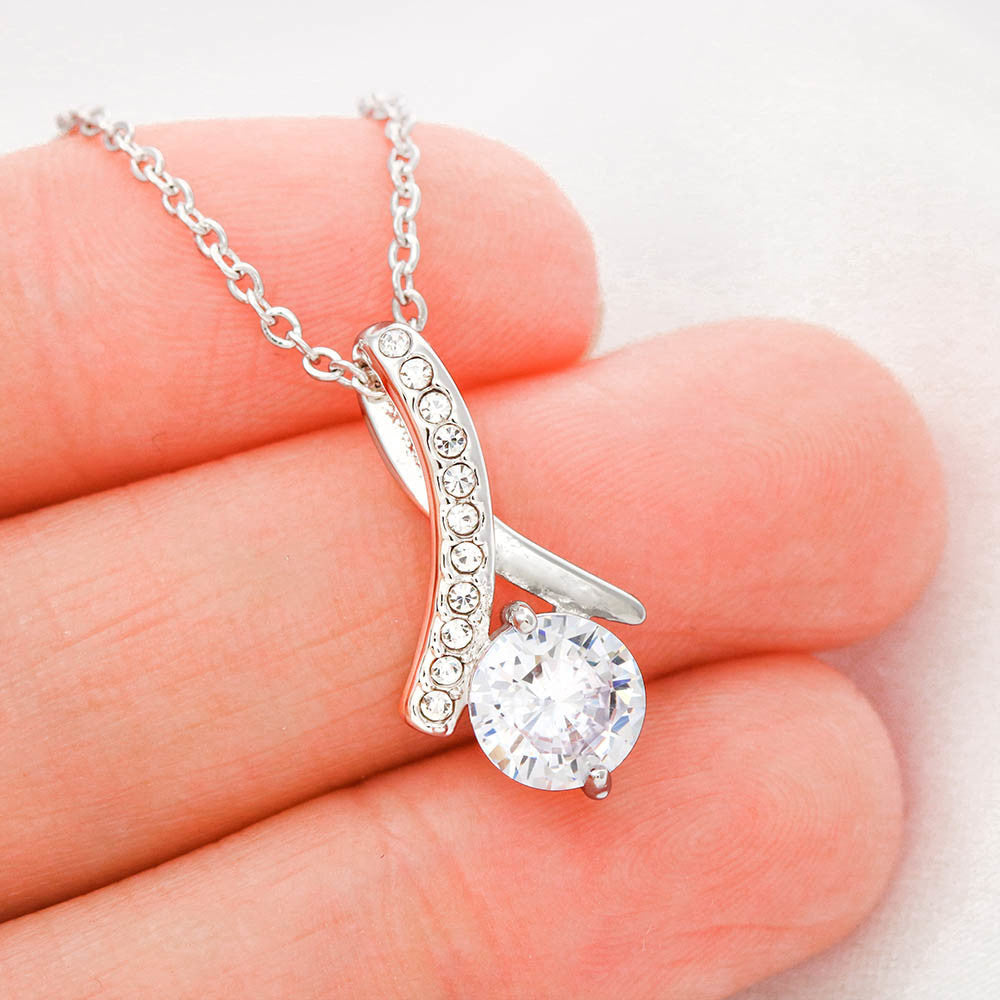 Unbiological Sister Gift Best Friend Alluring  Beauty Necklace Message Card