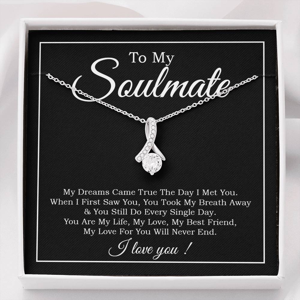 To My Soulmate Necklace, Soulmate Necklace Gift For Her, Birthday Gift