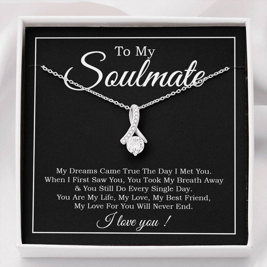 To My Soulmate Necklace, Soulmate Necklace Gift For Her, Birthday Gift