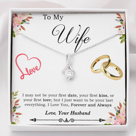 To My Wife Necklace, Engagement Gift for Future Wife, Birthday Gift