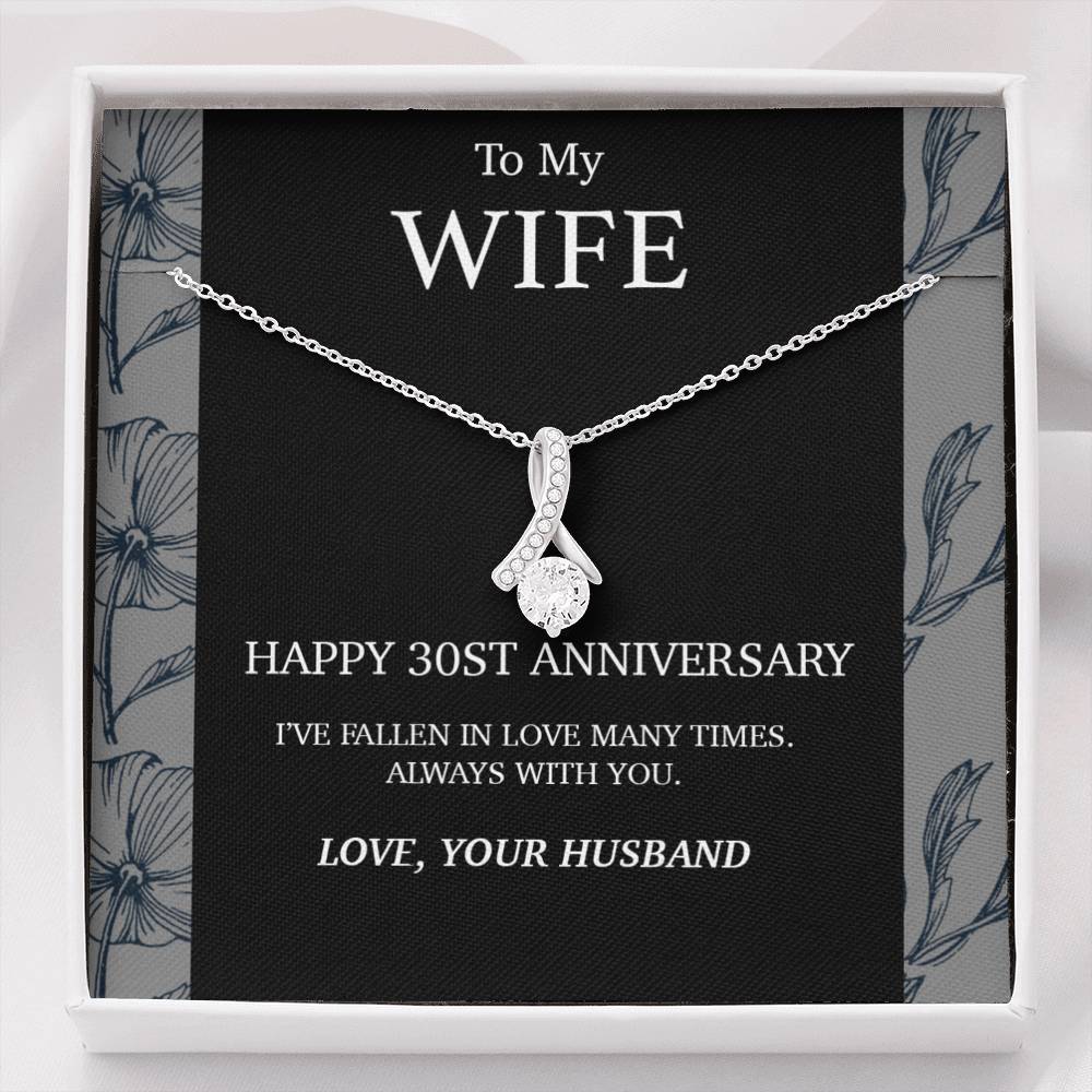 30 Year Anniversary Gift For Wife Necklace,Year Anniversary Gift,30 Year Wedding