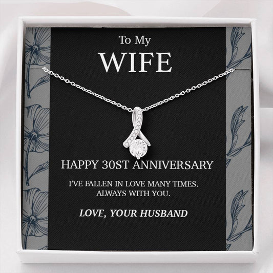 30 Year Anniversary Gift For Wife Necklace,Year Anniversary Gift,30 Year Wedding