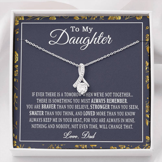 To My Daughter Necklace, Daughter Father Necklace, Daughter Gift from Dad