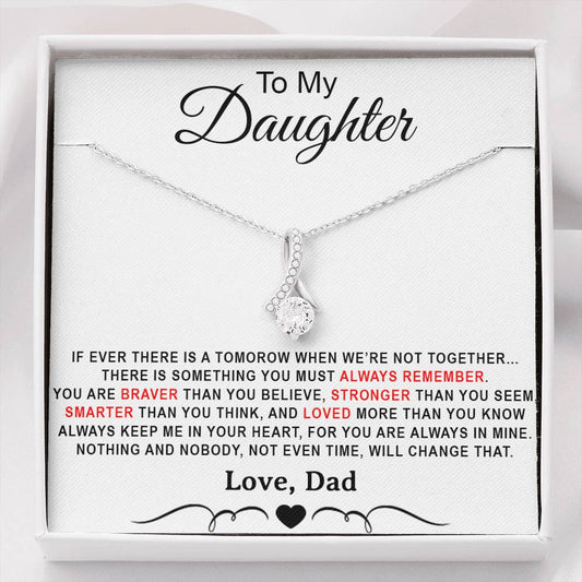 To My Daughter Necklace, Daughter Father Necklace, Daughter Gift from Dad