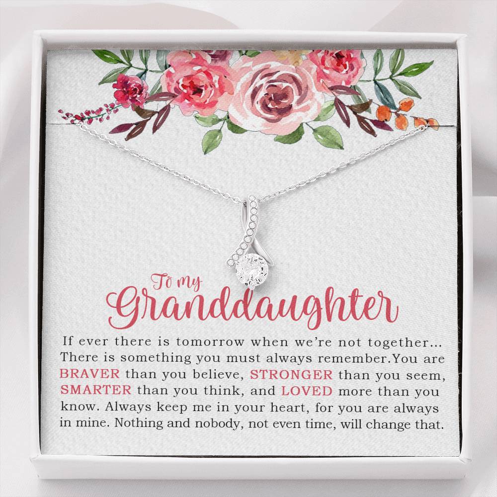 To My Granddaughter Necklace, Granddaughter Gifts From Grandma and Grandpa