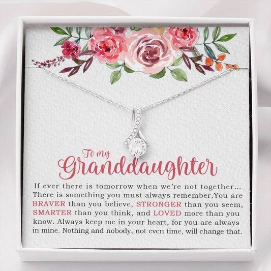 To My Granddaughter Necklace, Granddaughter Gifts From Grandma and Grandpa