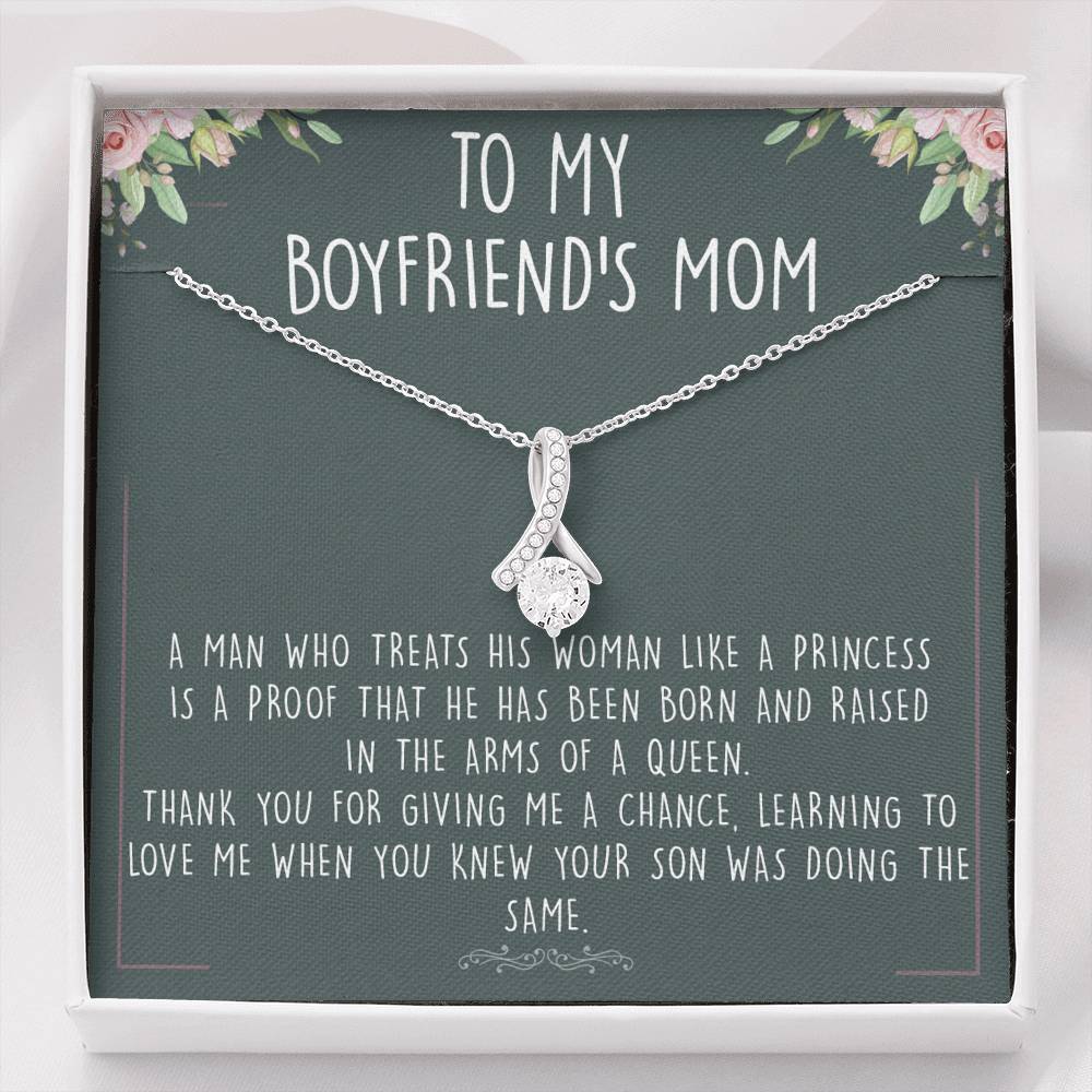 Boyfriends Mom Gift, Birthday Gift For Boyfriends Mom, Boyfriend Family, Boyfriends Mom Birthday Necklace