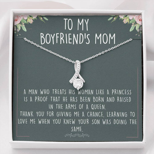 Boyfriends Mom Gift, Birthday Gift For Boyfriends Mom, Boyfriend Family, Boyfriends Mom Birthday Necklace