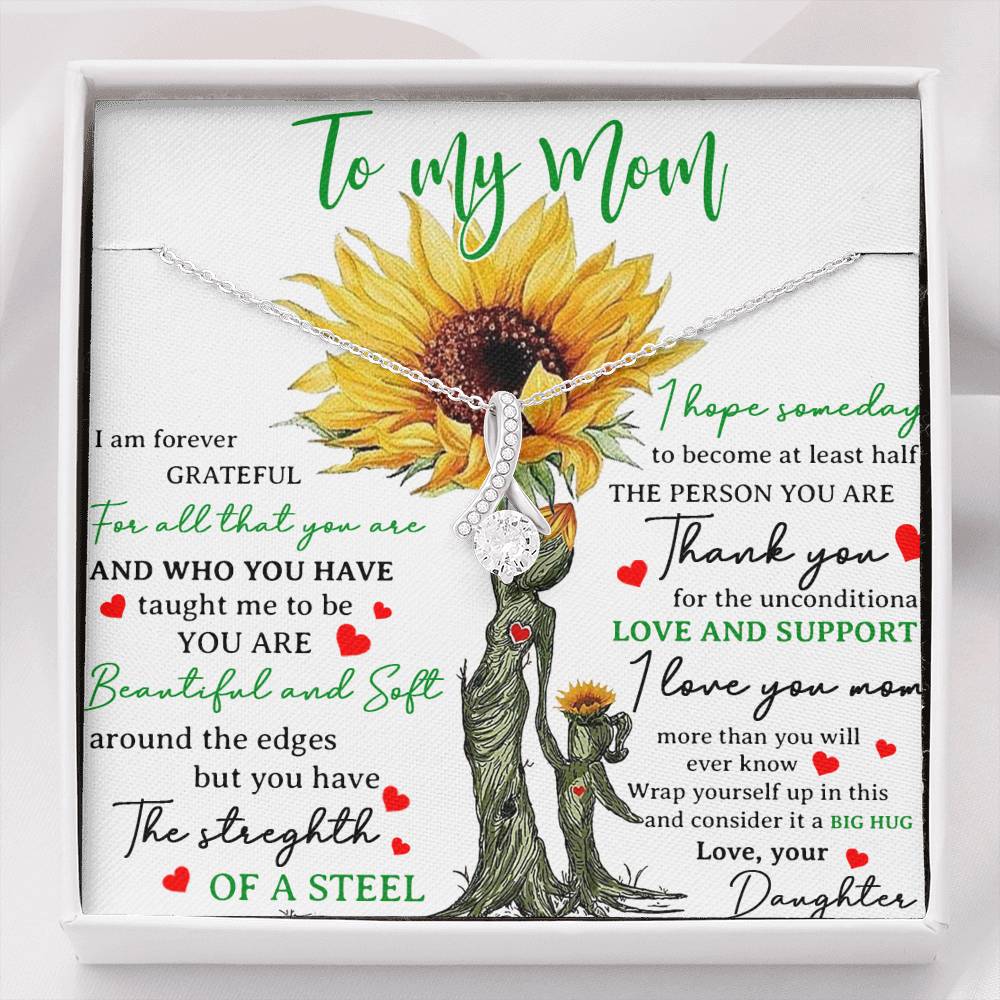 To my Mom Necklace , Happy Mother Day Necklace, Mom Gift from Daughter