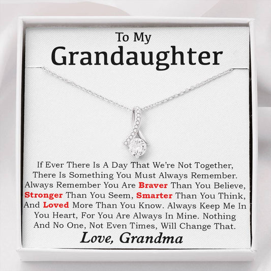 To My Granddaughter Necklace, Granddaughter Gifts From Grandma and Grandpa