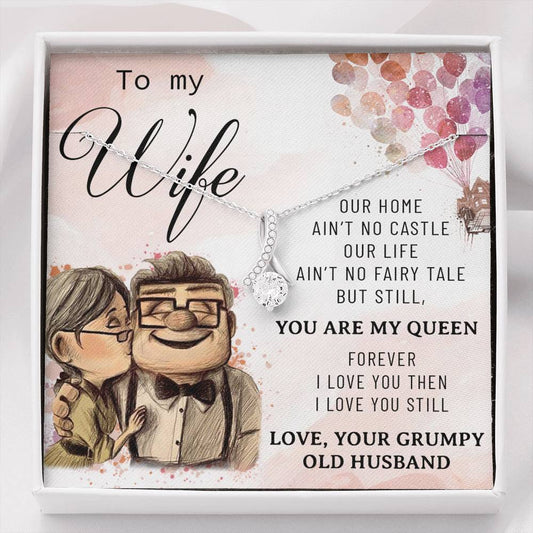 Premium Heart Necklace Anniversary Love Gift For Wife You're my Queen Forever