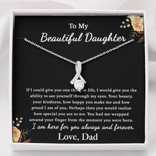 To My Daughter Necklace, Father to Daughter Gift, Birthday Gift from Dad