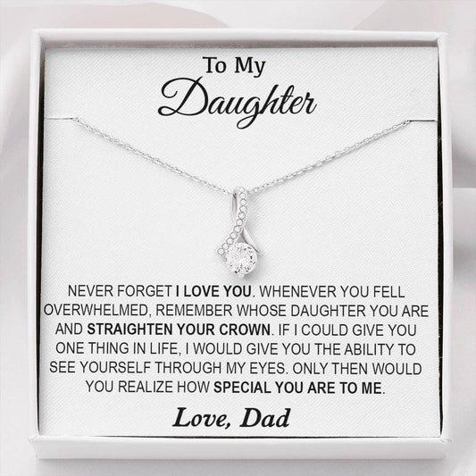 To My Daughter Necklace, Father to Daughter Gift, Birthday Gift To Daughter From Dad