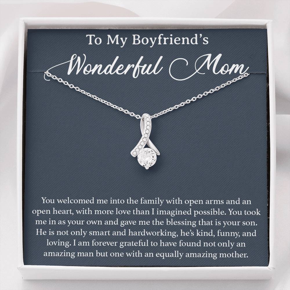 Boyfriend's Mom Gift, To My Boyfriends Mom Necklace