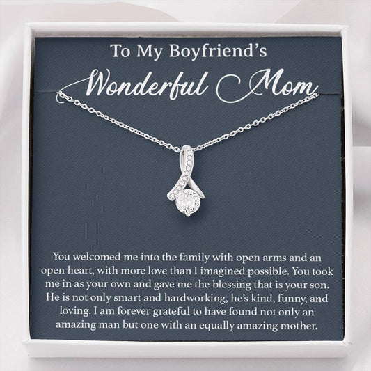 Boyfriend's Mom Gift, To My Boyfriends Mom Necklace