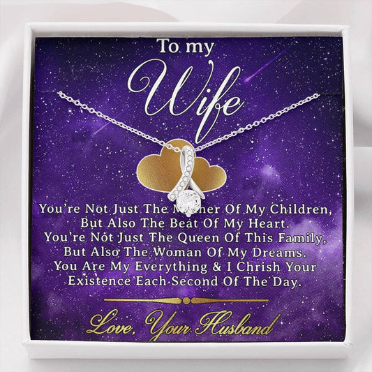 To My Wife Necklace, Engagement Gift for Future Wife,Happy Valentines Day