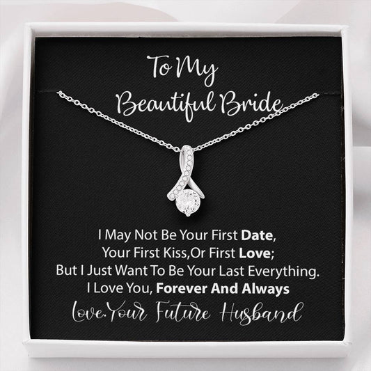 Groom to Bride Necklace Gift Wedding Day Gift for Bride from Groom to Bride Card